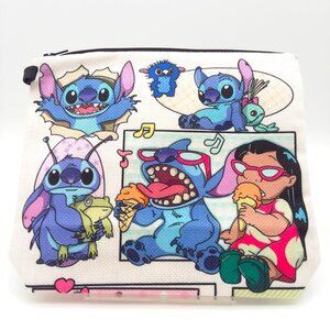 Lilo & Stitch Cosmetic Bag Disney Makeup Colorful Friends Pouch Travel Vacation